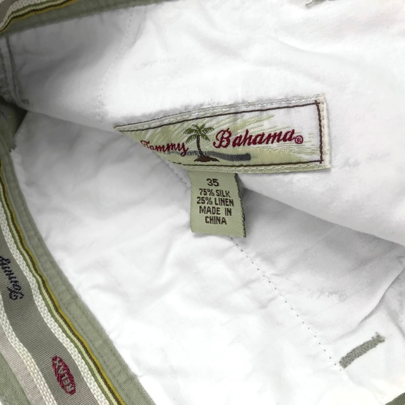 Tommy Bahama Silk Linen Green Casual Shorts Sz 33 - Picture 8 of 8